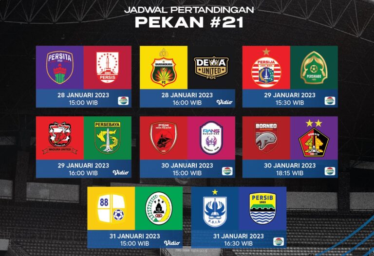 Jadwal Laga Pekan Ke-21 Liga 1 Indonesia