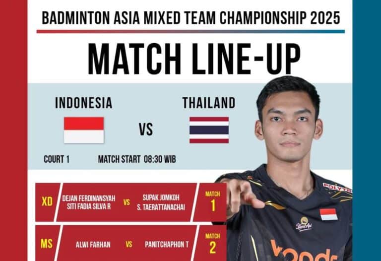 Susunan Pemain Indonesia Melawan Thailand