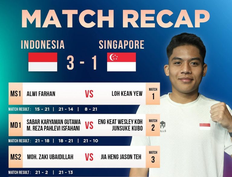 Tim Bulutangkis Beregu Putra Indonesia Tantang Malaysia Di Final