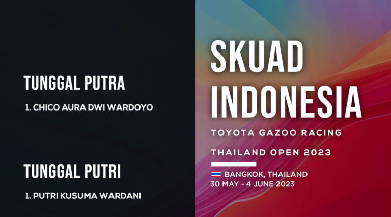 Indonesia Turunkan 15 Pemain Di Thailand Open 2023