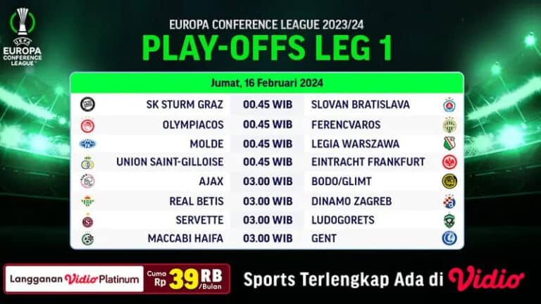 Jadwal Babak Play-off Conference League