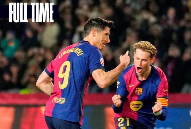 Penalti Robert Lewandowski Antar Barcelona Ke Puncak Klasemen