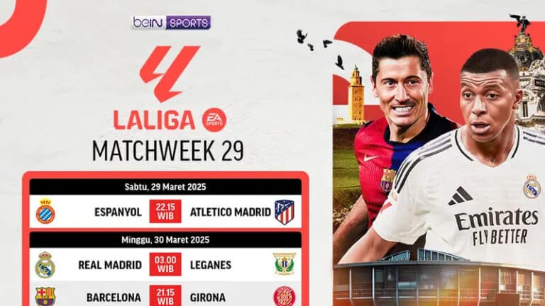 Jadwal Jornada Ke-29 La Liga Pekan Ini