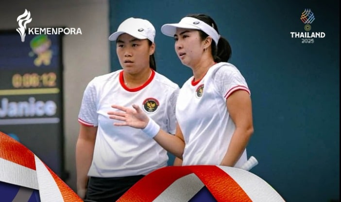 Ganda Putri Tenis Indonesia Raih Medali Emas